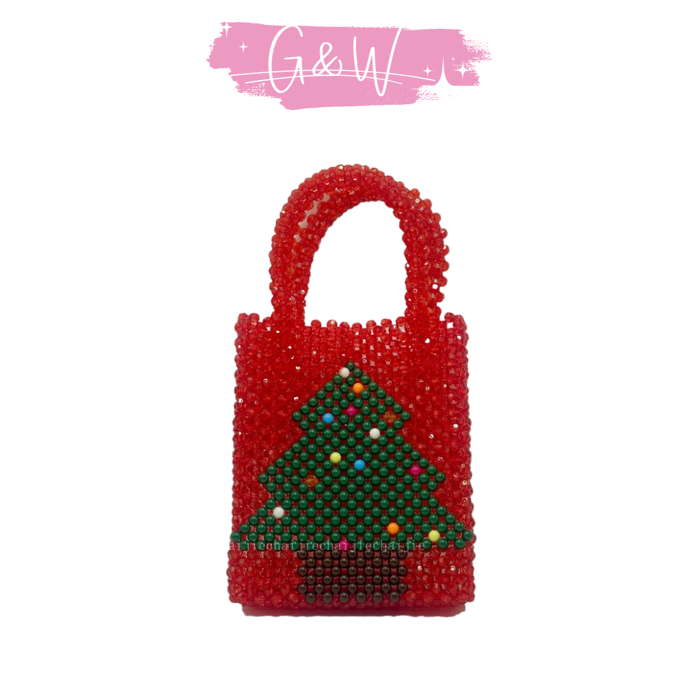 Red Christmas Tree Handbag