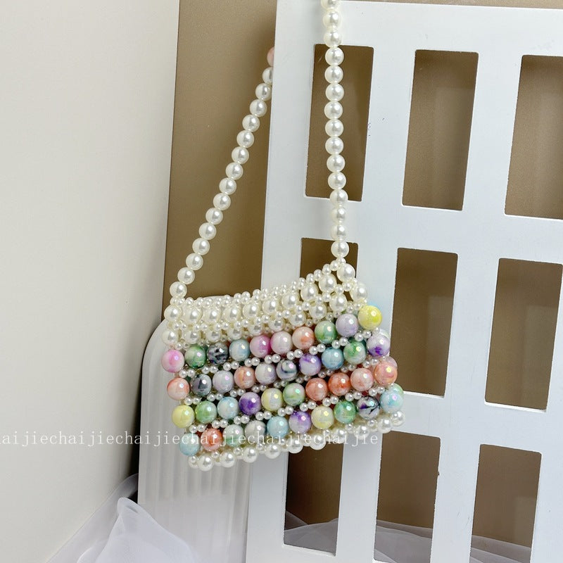 Colorful Pearl Crossbody Bag