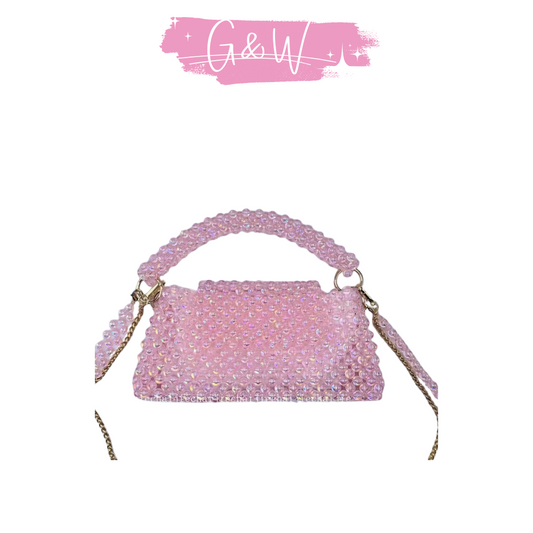 Girls bubble pink chain crossbody bag