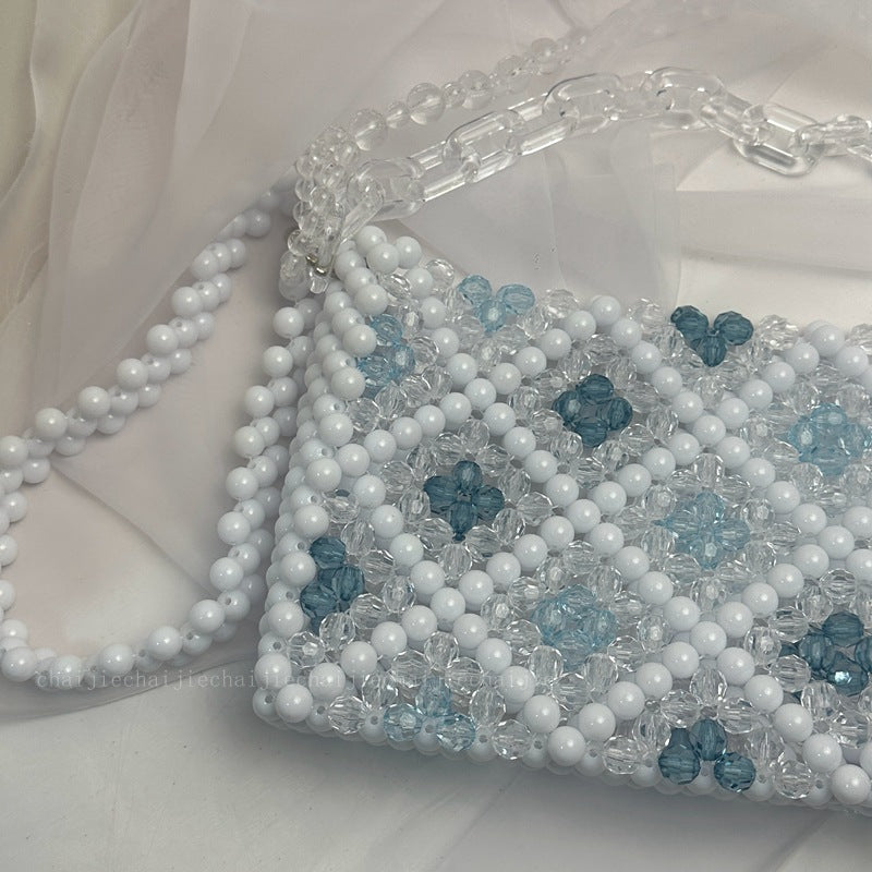 A Little Bit Of Blue Diamond Design Underarm Bag