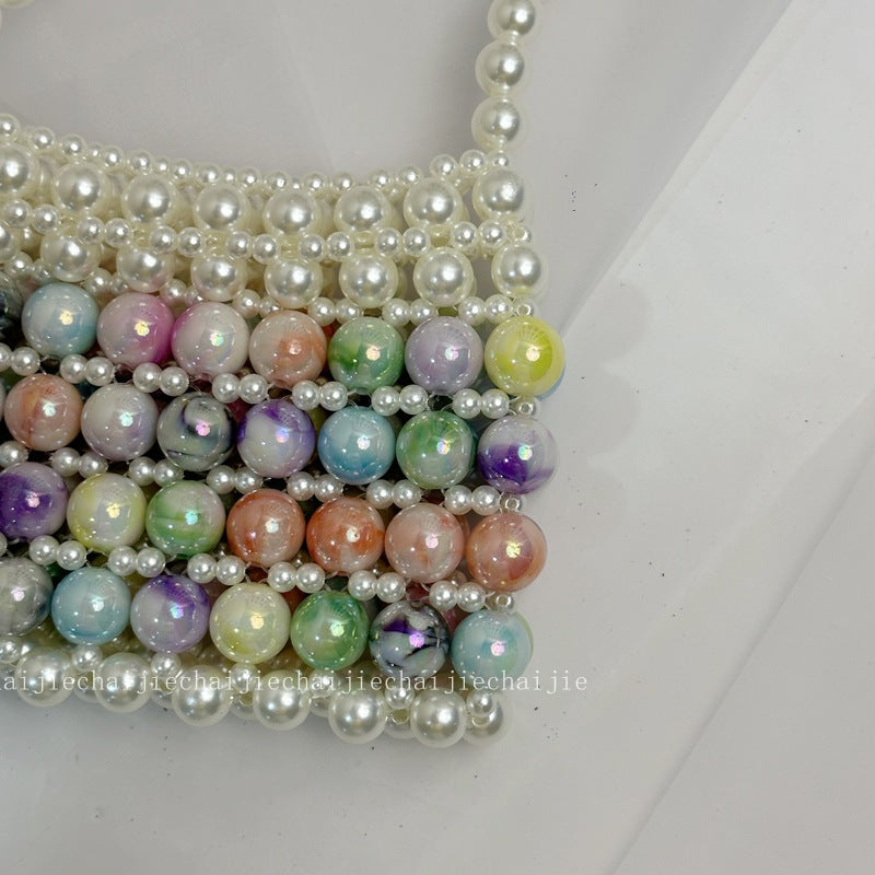 Colorful Pearl Crossbody Bag