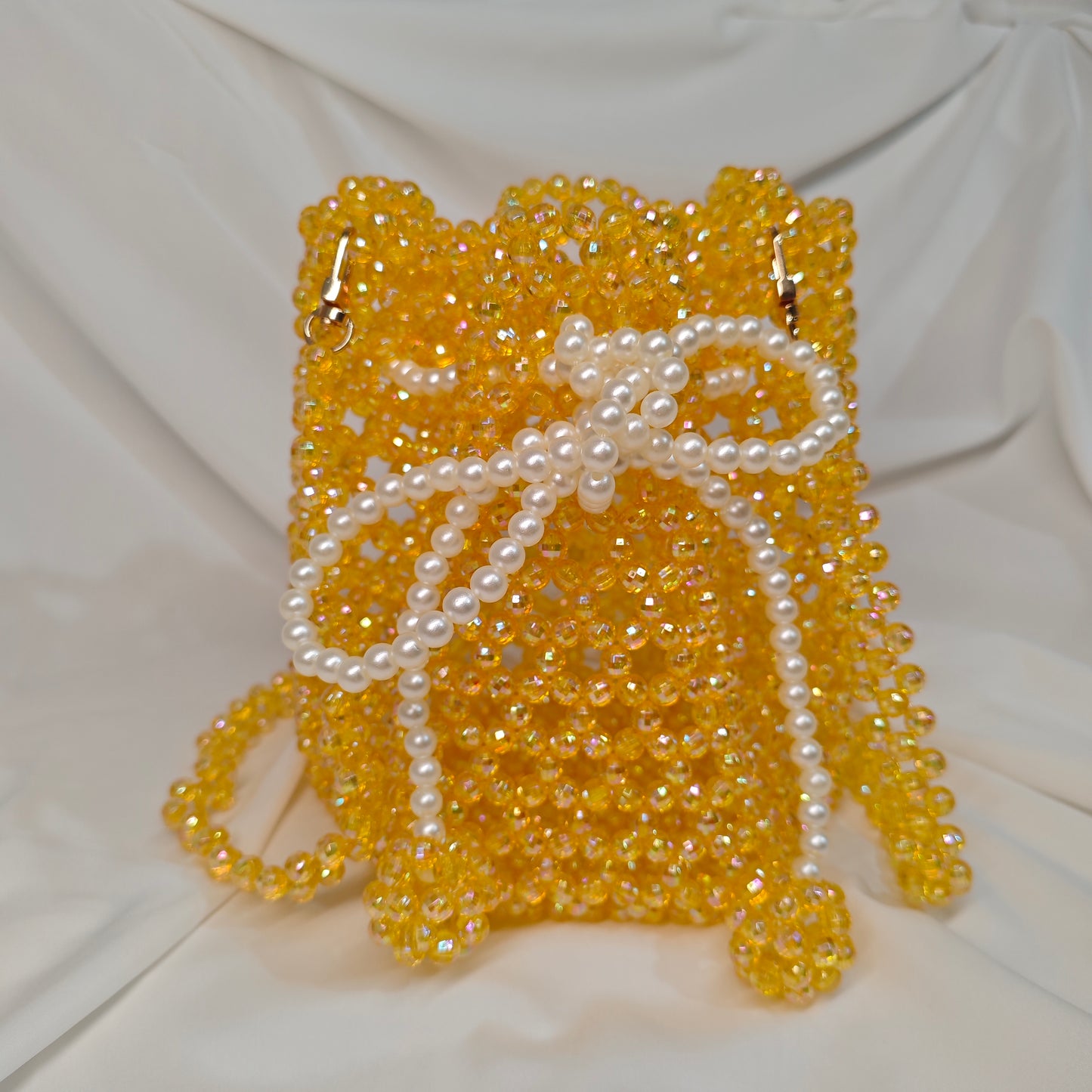 Bright Yellow Flash Bucket Bag