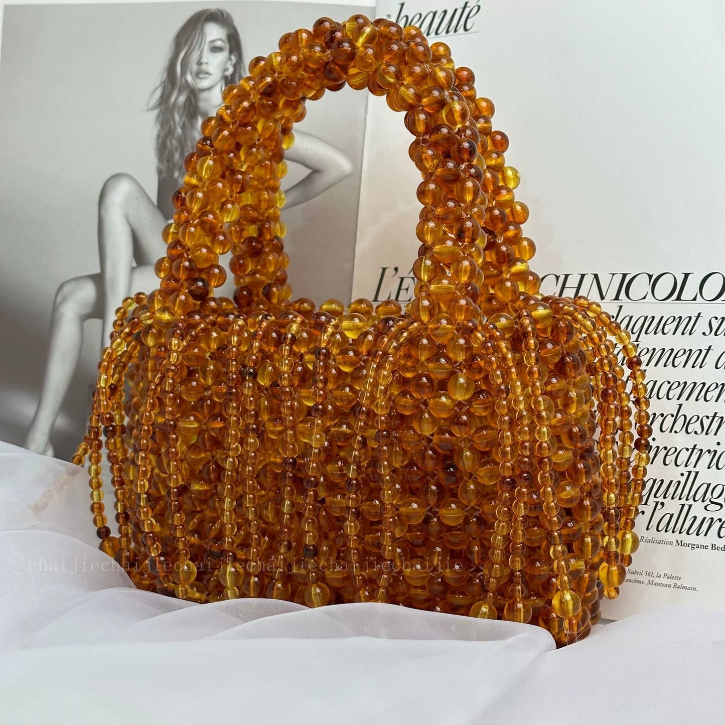 Amber Vintage Tassel Tote