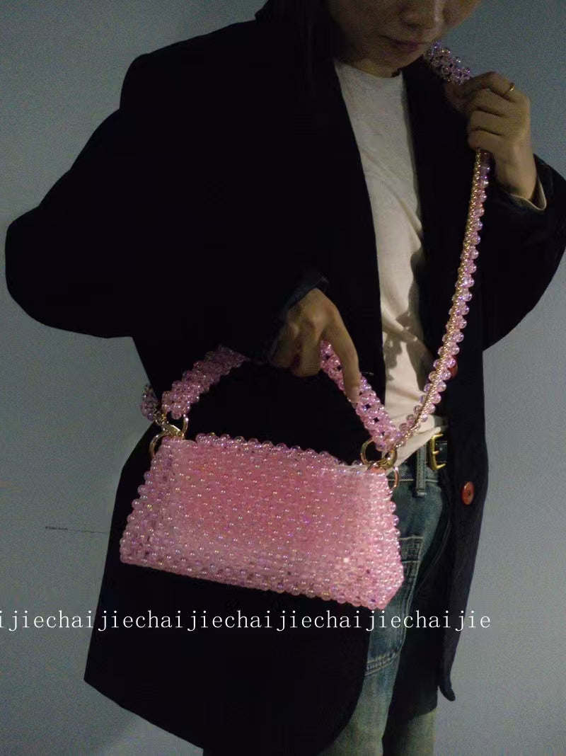 Girls bubble pink chain crossbody bag