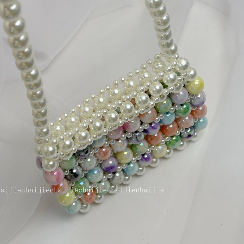 Colorful Pearl Crossbody Bag