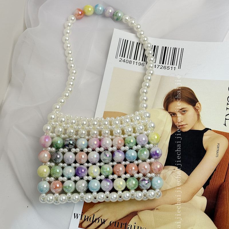 Colorful Pearl Crossbody Bag