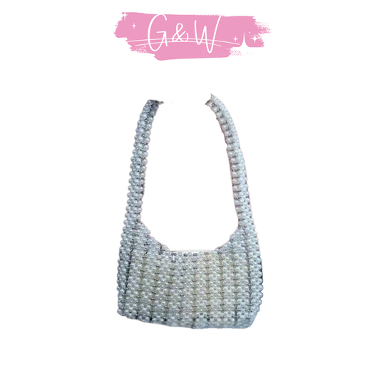 Pearl White Simple Underarm Bag