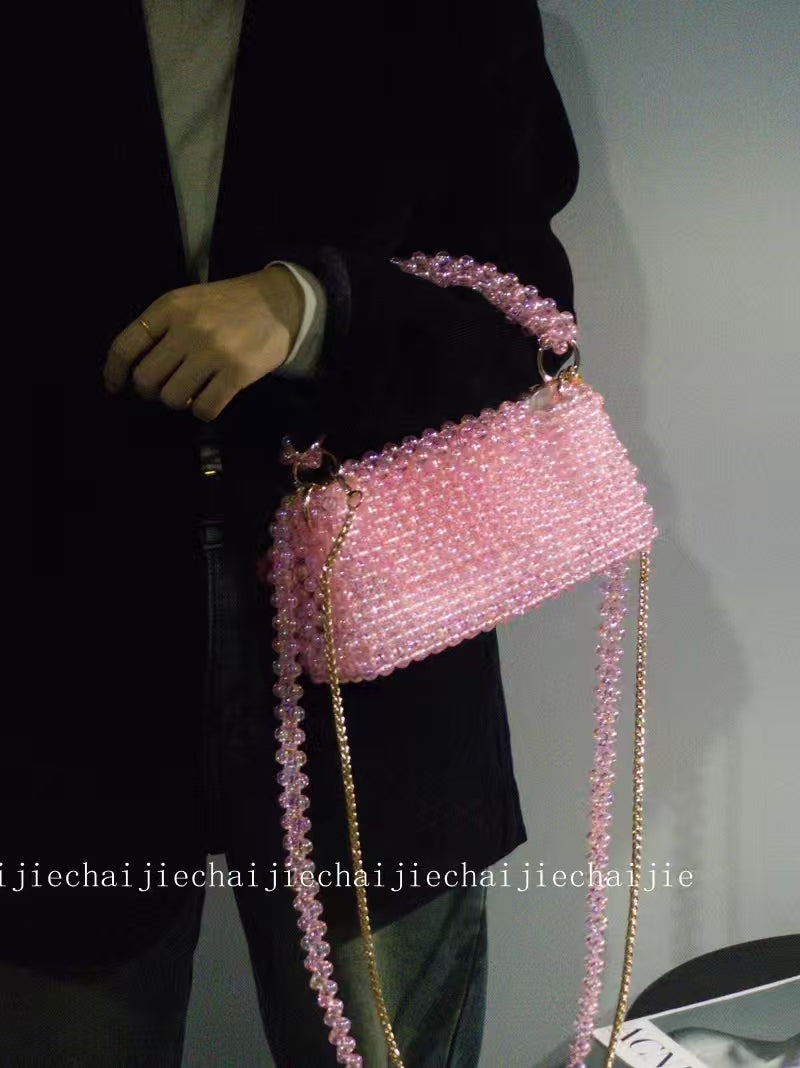 Girls bubble pink chain crossbody bag