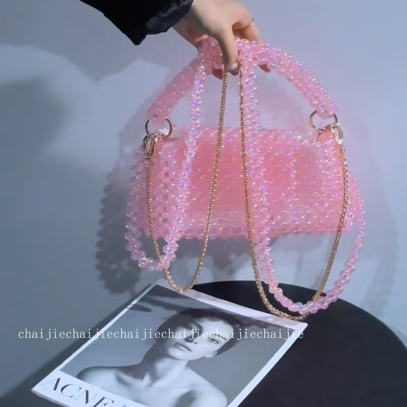 Girls bubble pink chain crossbody bag