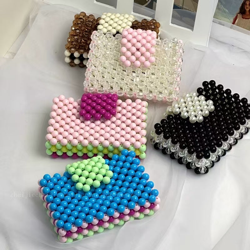 Korean style square colorful clutch bag