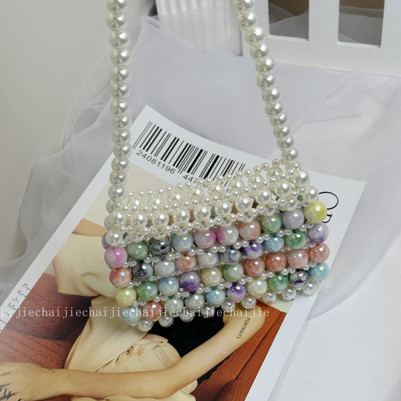 Colorful Pearl Crossbody Bag