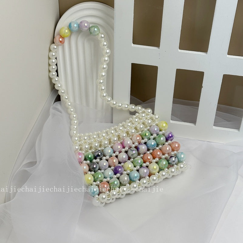 Colorful Pearl Crossbody Bag