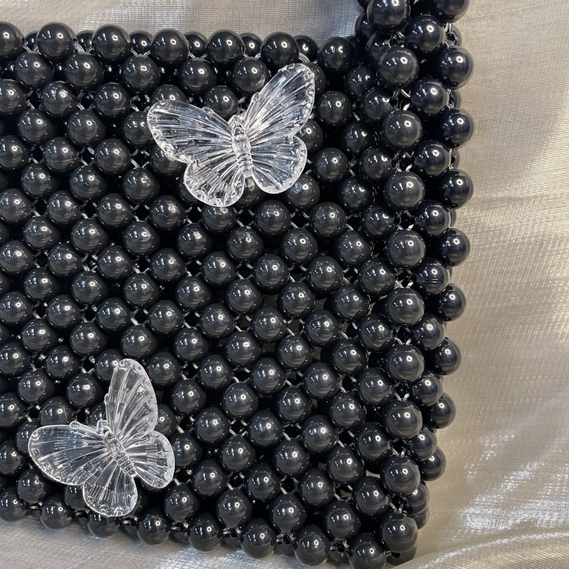 Pure Black Butterfly Handbag