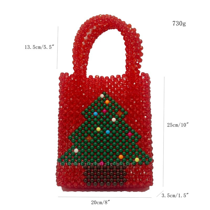 Red Christmas Tree Handbag