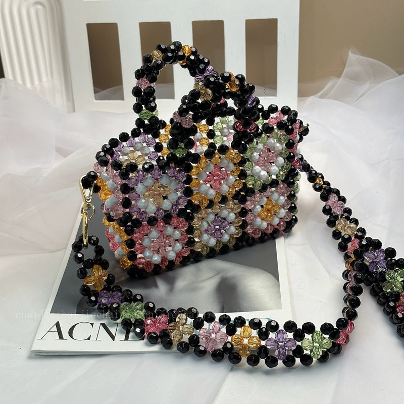 Ethnic Checkered Flower Bag